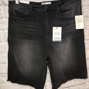 Black Midi Shorts